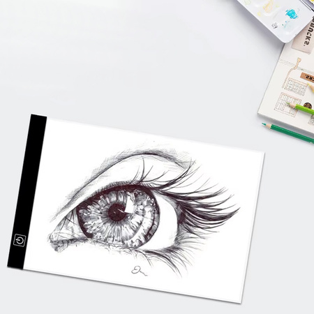 DESKA kreślarska STRADO podświetlana LED A4 Tablica tablet graficzny kalka
