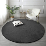 Rabbit Strado 140x140 DeepGrey round rug (Gray)