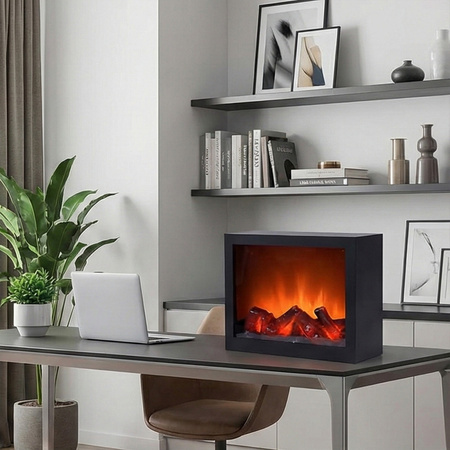 Kominek elektryczny 3D ruchome płomienie ogień wiszący stojący lampa LED