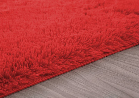 Dywan Shaggy antypoślizgowy nowoczesny salon miękki puszysty 60x90, czerwony