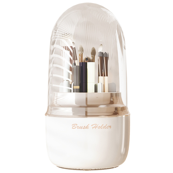 Bella casket organizer for cosmetics and brushes capacious acrylic white ideal for dressing table