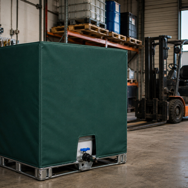 Pokrowiec na zbiornik IBC 1000L mauzer 100x120x116 cm zielony
