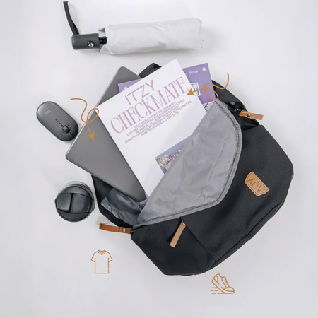 Uniwersalny PLECAK wodoodporny szkolny podróżny turystyczny sportowy torba, czarny