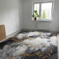 Dywan do salonu 200x300 NOVO Czarny Marmur  NOVO antypoślizgowy miękki