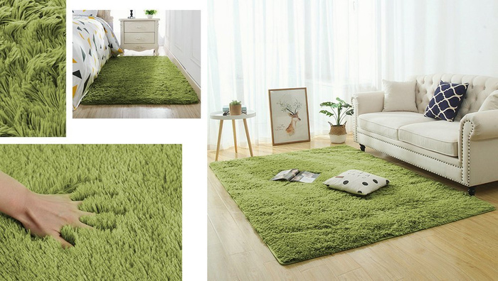Shaggy Strado room carpet 200x250 GreenGrass (Green)