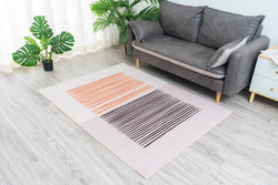 NOVO Strado modern carpet for living room delicate beige velvet pattern Sand Lines 140x200 cm