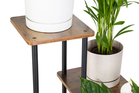 Kwietnik metalowy na kwiaty stojący wysoki 5 poziomów duży 106cm XL PALACE, czarny