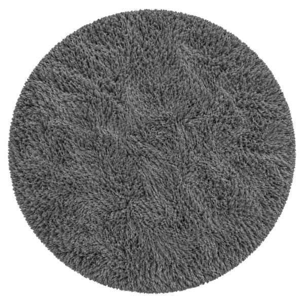 Shaggy Strado 200x200 GreyNight round carpet (Dark Gray)