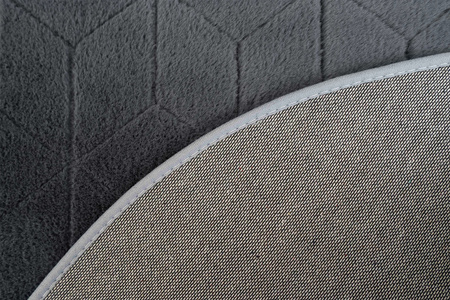 STRADO round Rabbit 3D plush soft like rabbit anti-slip carpet 120 Grey