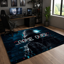 Dywan gamingowy 120x170 dla gracza mata pod fotel antypoślizgowy GameOver