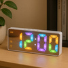 RGB LED digital alarm clock - DAC8 - White
