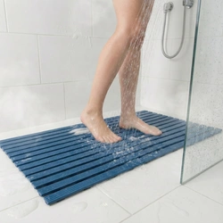 Mata łazienkowa antypoślizgowa do łazienki do wanny pod prysznic 43x61cm (Niebieska)