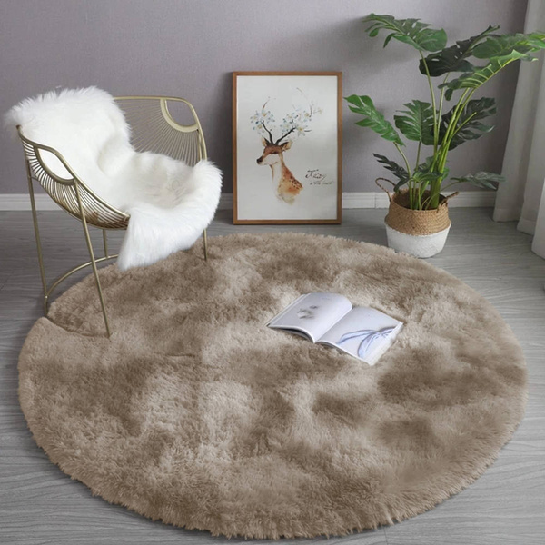 Shaggy Ombre Strado Round Carpet 140x140 OmbreCamel (Beige)