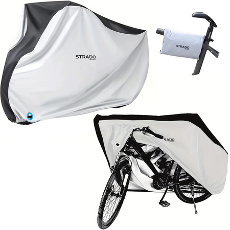 Duży Pokrowiec Na Rower Wodoodporny Motor Skuter 110x200x70cm XXL Ściągacz, biały