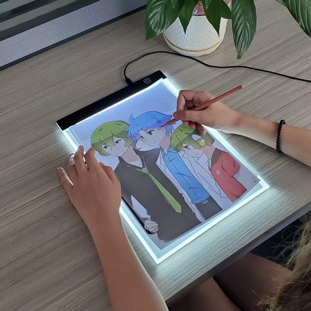 DESKA kreślarska STRADO podświetlana LED A4 Tablica tablet graficzny kalka