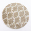 Dywan okrągły do salonu shaggy DECOR antypoślizgowy miękki puszysty 120x120, khaki