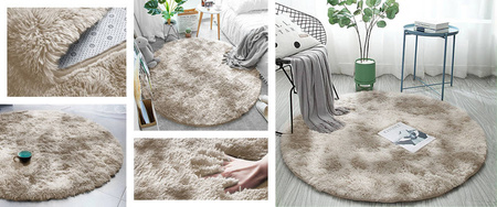Shaggy Ombre Strado 150x150 round carpet OmbreCamel (Beige)