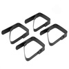 4x Klipsy STALOWE metalowe uchwyt klamra do obrusu stołu blatu, czarne