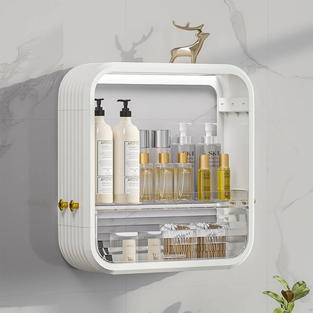 Ekskluzywny organizer szkatułka AMBER Strado pojemny kuferek na biżuterię i kosmetyki do łazienki