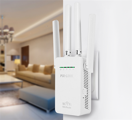 Wi-Fi Repeater Router PIX-LINK - White