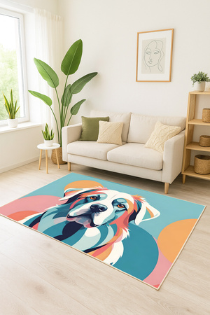 Dywan 3D Strado ColorDog 140x200 cm ze wzorem psa do salonu i pokoju dla milośników zwierząt