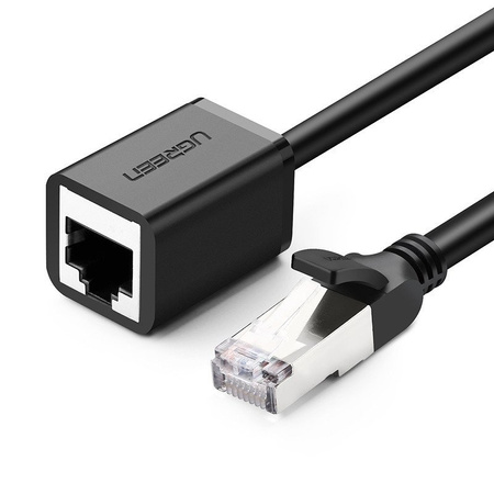 Kabel sieciowy UGREEN przedłużacz Ethernet RJ45, Cat. 6, FTP, z metalową wtyczką 0,5m, (Czarny)