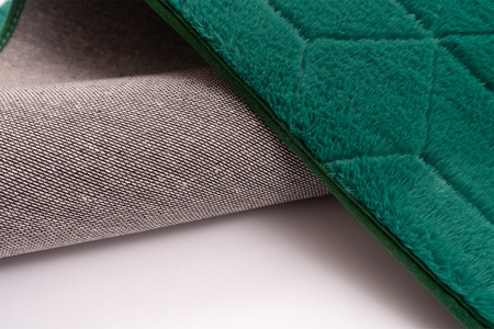 Dywan STRADO okrągły Rabbit 3D pluszowy miękki jak królik 140 BottleGreen