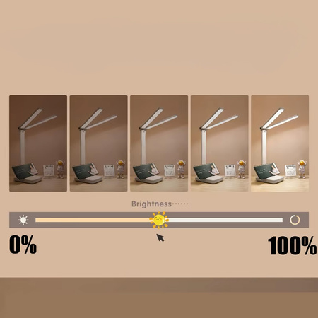 Lampka biurkowa LED Kreślarska szkolna na biurko z uchwytem na telefon, biała