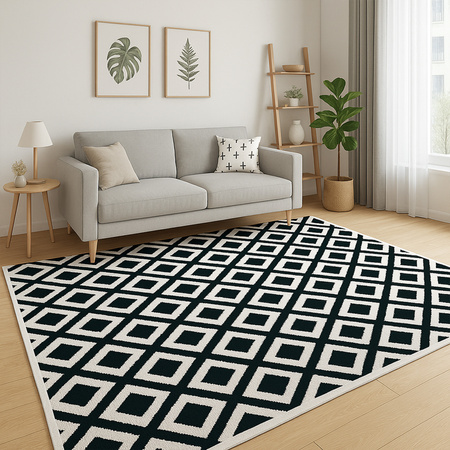 Dywan 120x170 do salonu pętelkowy duży japandi nowoczesny ciężki gruby POLO, szary