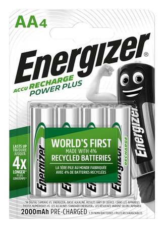 4 x akumulatorki Energizer Power Plus R6/AA Ni-MH 2000mAh