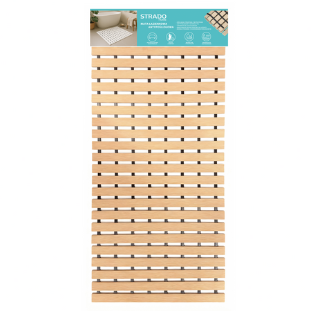 Mata łazienkowa antypoślizgowa do łazienki do wanny pod prysznic 43x90cm (Beżowa)