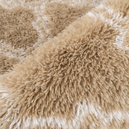 Dywan do salonu shaggy DECOR antypoślizgowy miękki puszysty modny 160x200 Khaki Lantern