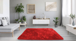Dywan Shaggy 160x220 cm, jasny czerwony BloodyRed - miękki, puszysty do salonu i sypialni
