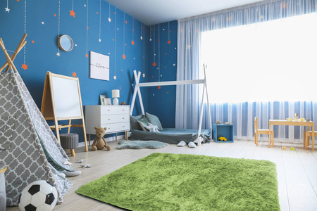 Dywan Shaggy antypoślizgowy nowoczesny salon miękki puszysty 60x90, zielony