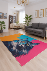 Dywan gamingowy 3D Main Coon 100x150 cm - nowoczesny wzór 3D do pokoju gracza
