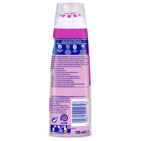 Vanish Oxi Action odplamiacz do dywanów z dozownikiem szczoteczką 195ml