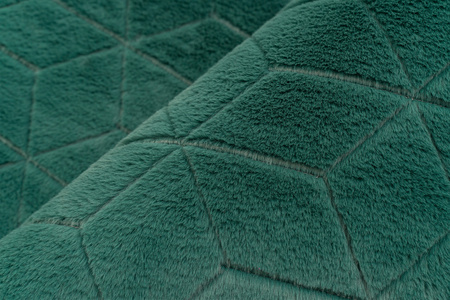 Dywan STRADO Rabbit 3D pluszowy miękki jak królik 80x150 BottleGreen