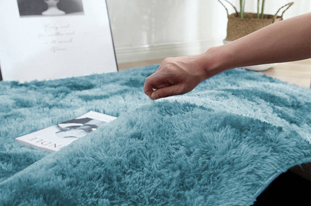 Dywan Shaggy Ombre antypoślizgowy nowoczesny salon miękki 200x250, granatowy