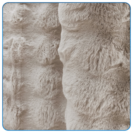 Dywan okrągły Rabbit Bubble 120 cm - miękki puszysty dywan do salonu i sypialni - beżowy