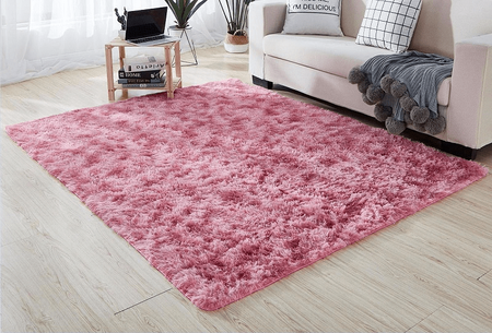 Dywan Shaggy Ombre antypoślizgowy nowoczesny salon miękki 100x150, czerwony