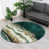 Round carpet NOVO Strado modern for living room marble pattern velvet GoldBank 120x120 cm