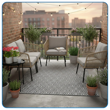 Dywan zewnętrzny 80x120 cm tarasowy wodoodporny na taras balkon do ogrodu