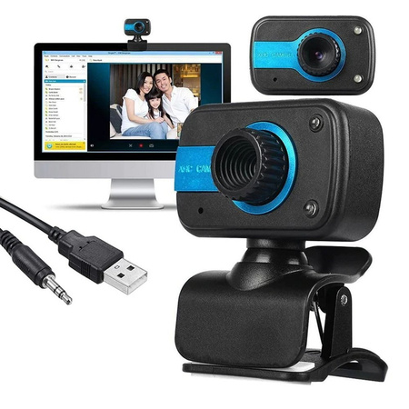 Kamera internetowa WebCam 8817 z mikrofonem (Czarno-Niebieska)