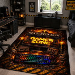 Dywan gamingowy 120x170 dla gracza mata pod fotel antypoślizgowy Restricted