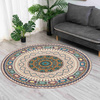 NOVO Strado round rug modern beige torte pattern for living room Oriental 160x160 cm