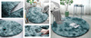Shaggy Ombre Strado Round Carpet 140x140 OmbreNavy (Dark Blue)