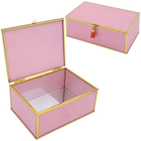 Szkatułka na biżuterię 18x13x7 cm 4ASS CLR Pink