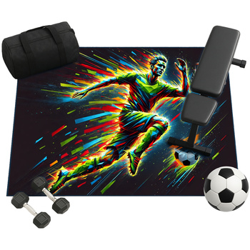 Dywan gamingowy 3D Football 100x150 cm - nowoczesny wzór 3D do pokoju gracza