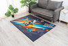 3D Strado BasketBall carpet 120x170 cm modern with 3D pattern for gamer's room