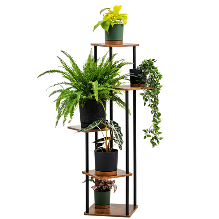 Kwietnik metalowy na kwiaty stojący wysoki 5 poziomów duży 106cm XL PALACE, czarny